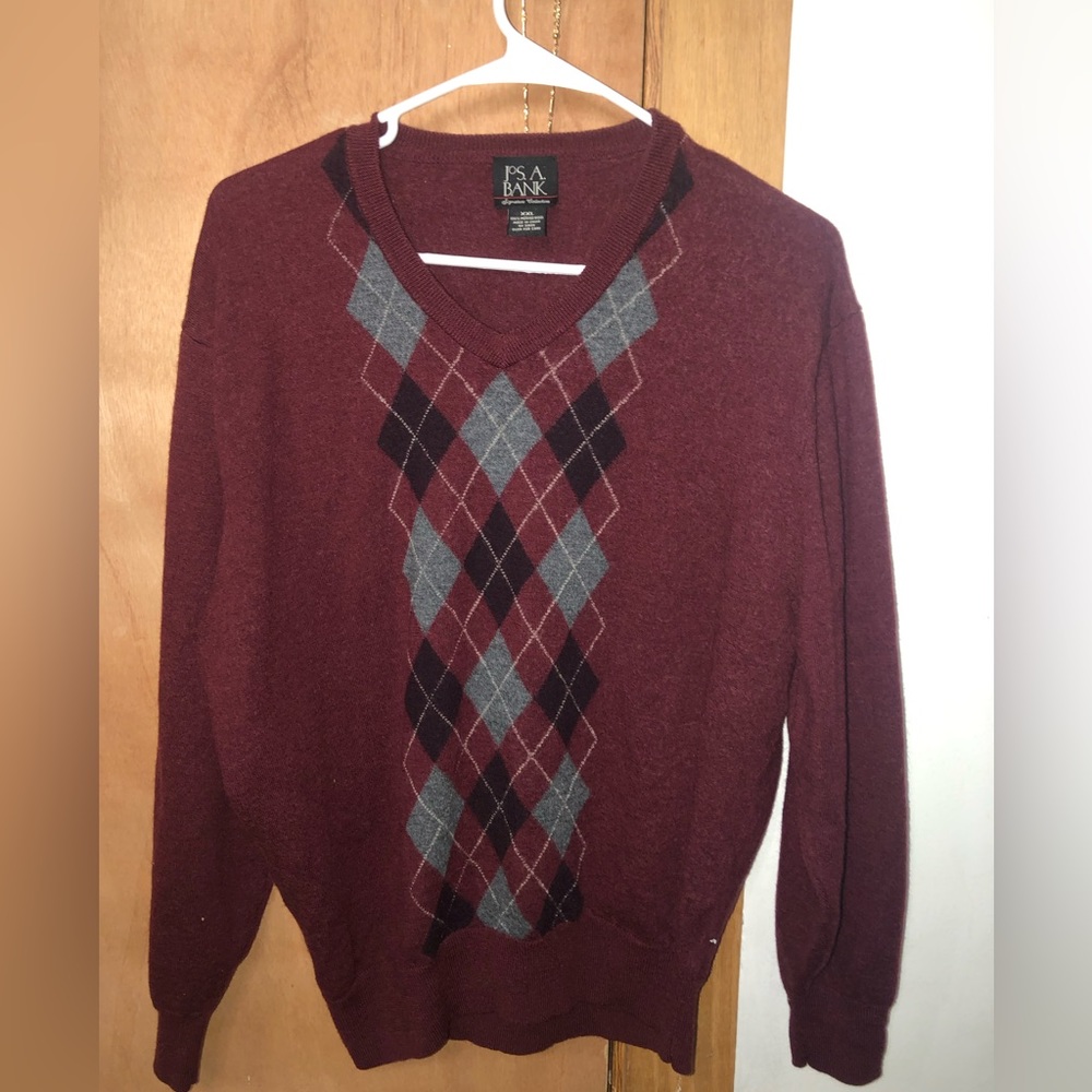 maroon argyle sweater